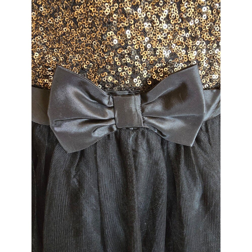 Girls size 14 black and gold dress - Picture 4 of 5